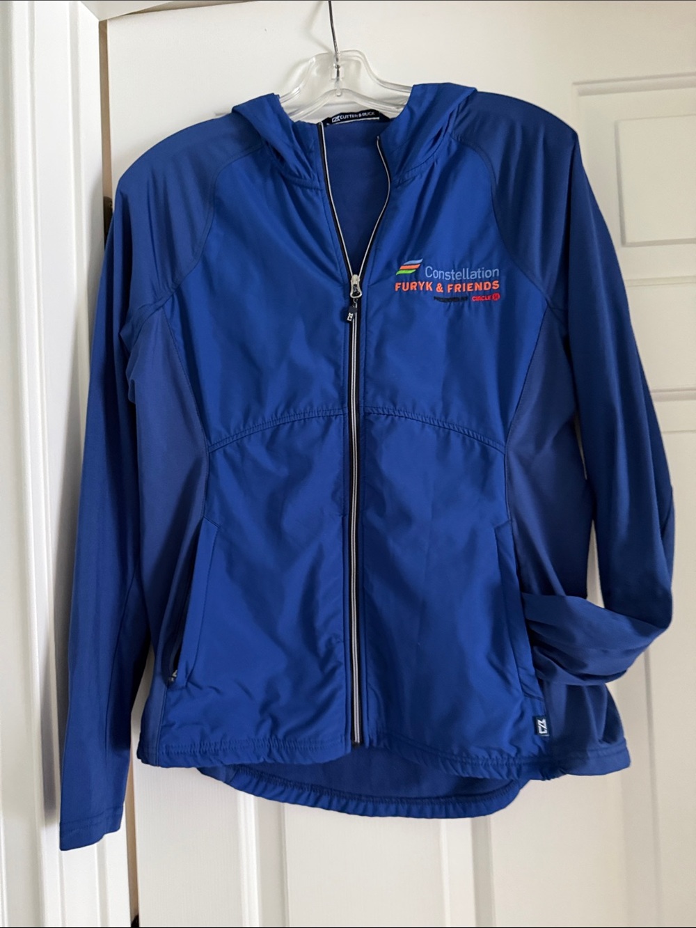 Cutter & Buck Blue Hooded Utility Jacket